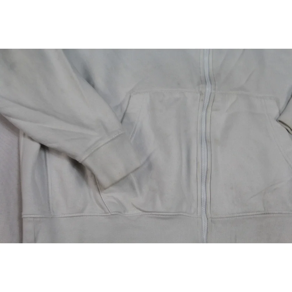 Nike Women White Sweater Hoodie Full Zip Long Sleeve Casual Size XXL